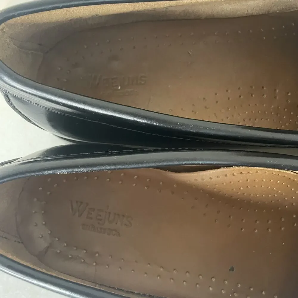 G.H. Bass & Co Black Leather Penny Loafers Men’s 10 D Weejuns Dress Shoes Preppy